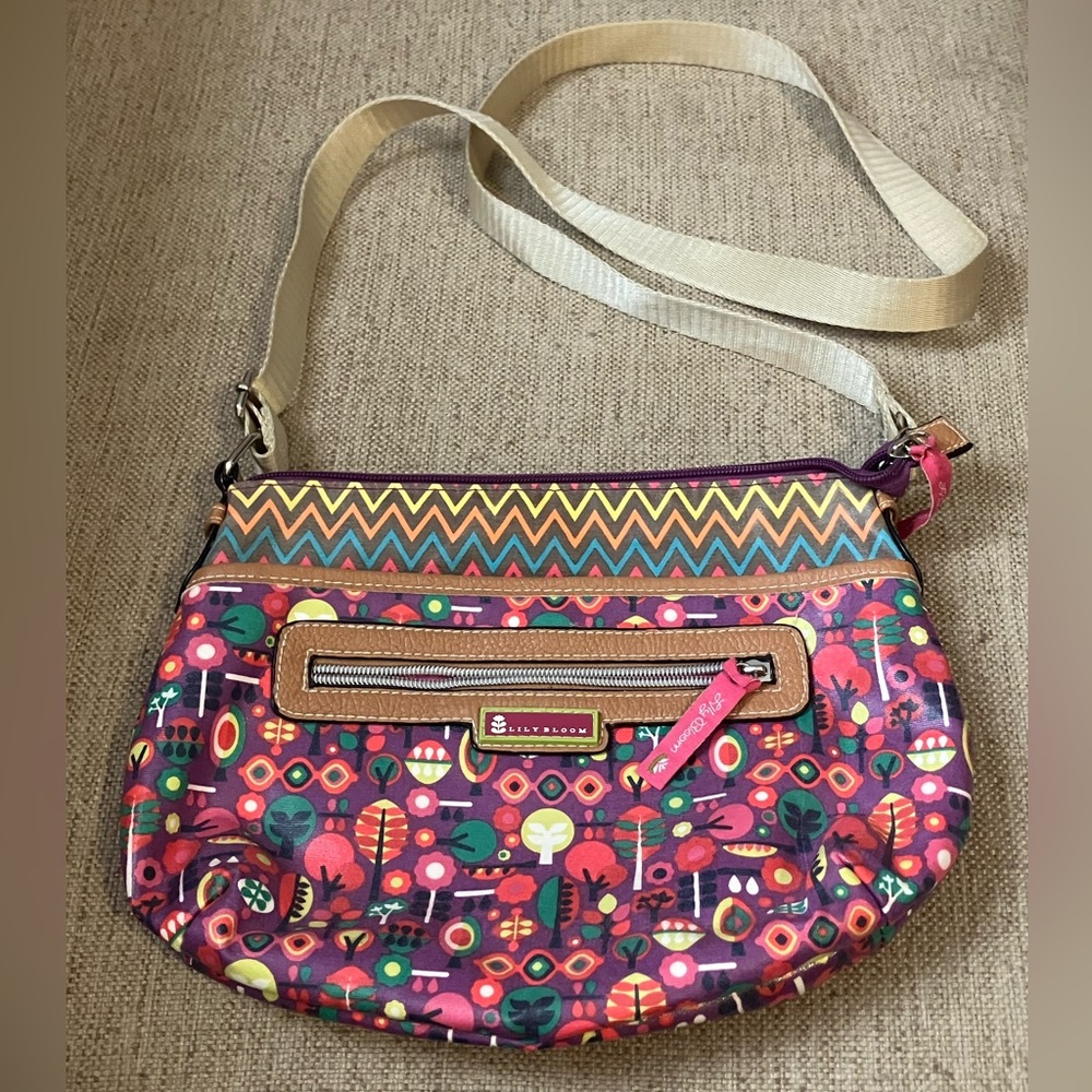 Lily bloom leather colorful purse